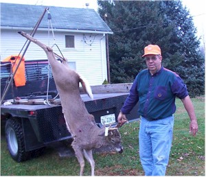 The final deer of the first weekend.  It is a nine-point buck!